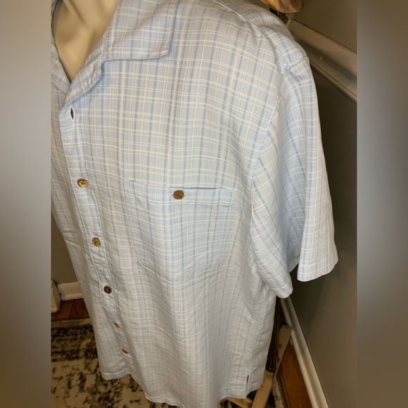 Mens Island Shores Baby Blue Plaid L - Picture 4 of 5